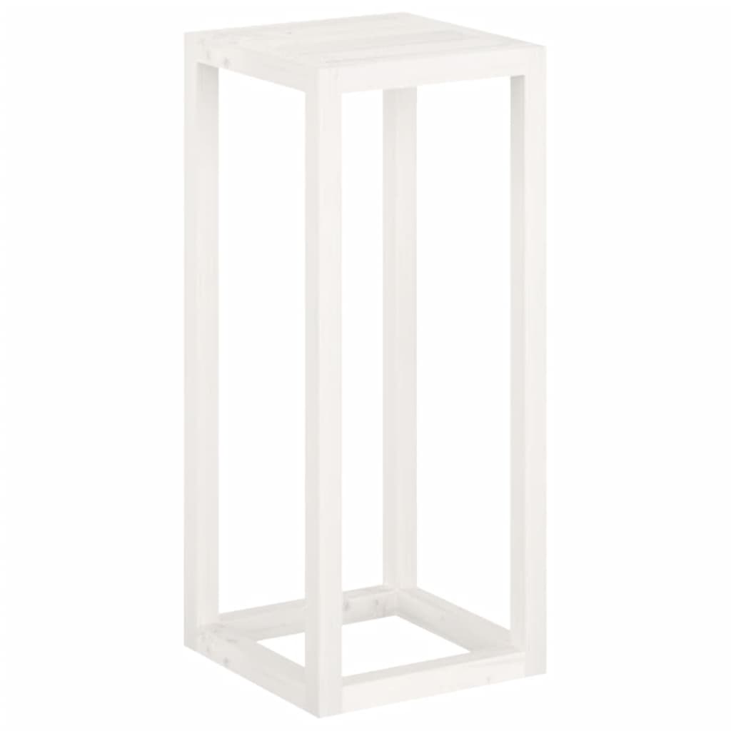 3 Piece Plant Stand Set White Solid Wood Pine