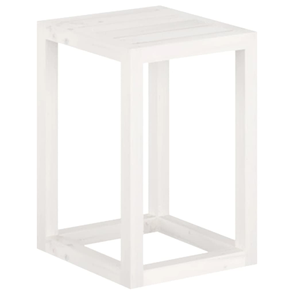 3 Piece Plant Stand Set White Solid Wood Pine