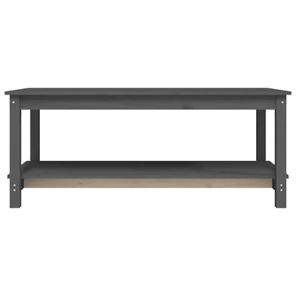 Coffee Table Grey 110x55x45 cm Solid Wood Pine