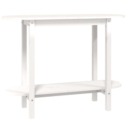 Console Table White 110x40x80 cm Solid Wood Pine