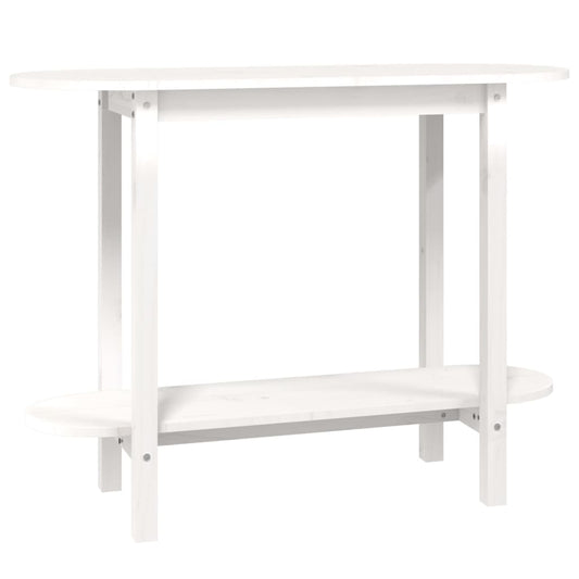 Console Table White 110x40x80 cm Solid Wood Pine
