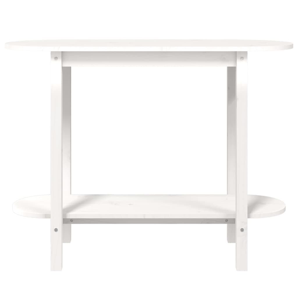 Console Table White 110x40x80 cm Solid Wood Pine