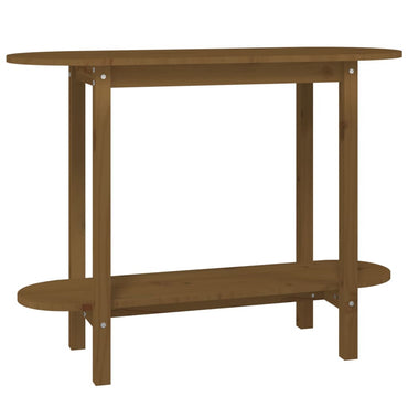 Console Table Honey Brown 110x40x80 cm Solid Wood Pine