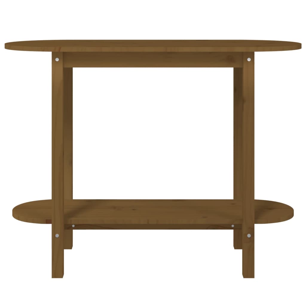 Console Table Honey Brown 110x40x80 cm Solid Wood Pine