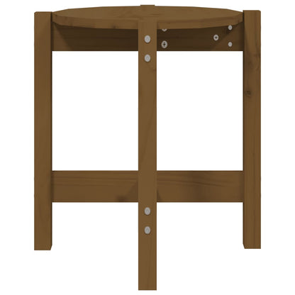 Coffee Table Honey Brown Ø 42.5x45 cm Solid Wood Pine