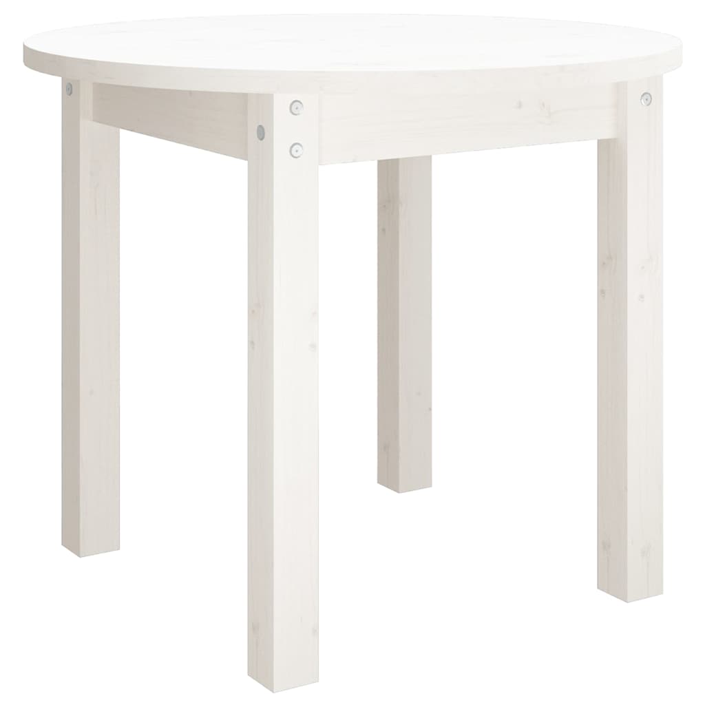 Coffee Table White Ø 55x45 cm Solid Wood Pine