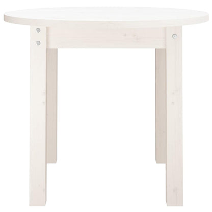 Coffee Table White Ø 55x45 cm Solid Wood Pine