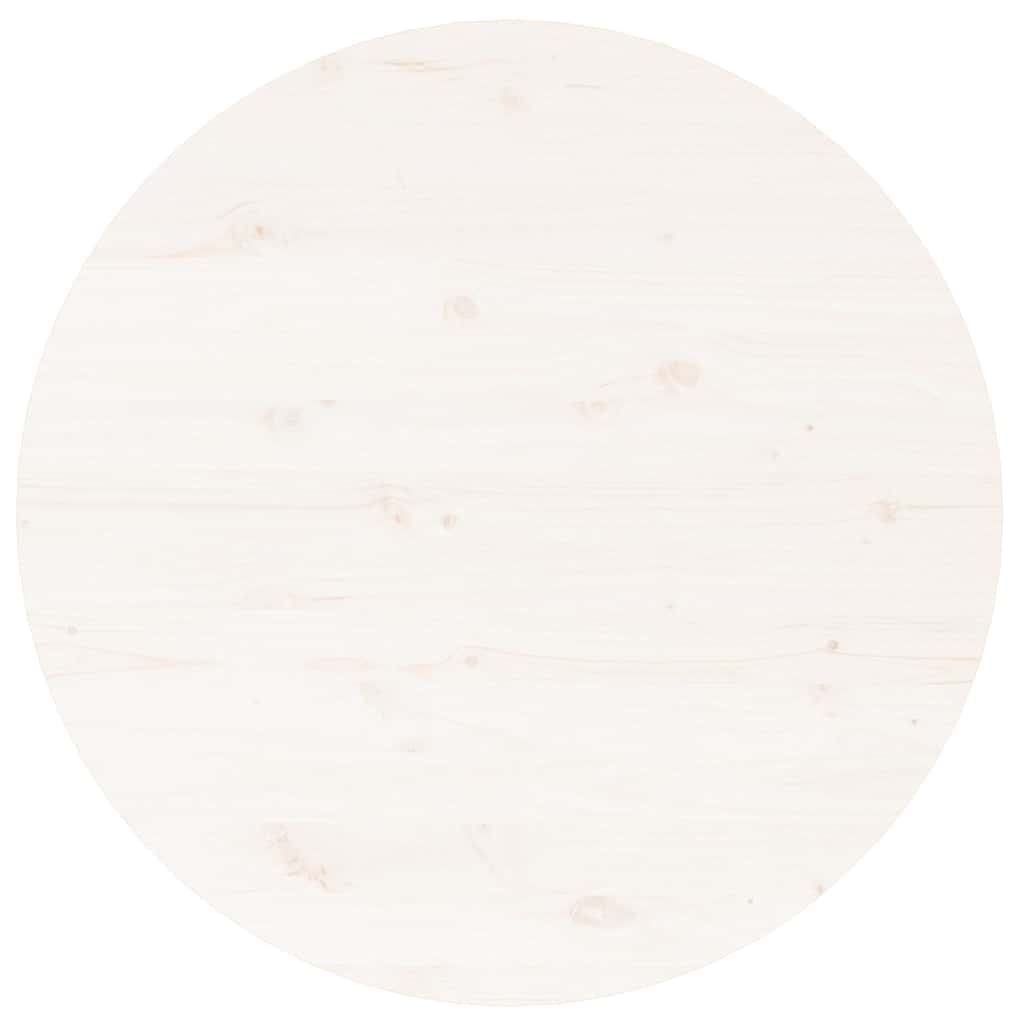 Coffee Table White Ø 55x45 cm Solid Wood Pine