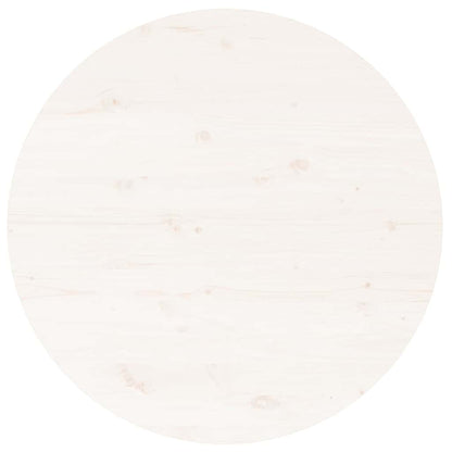 Coffee Table White Ø 55x45 cm Solid Wood Pine