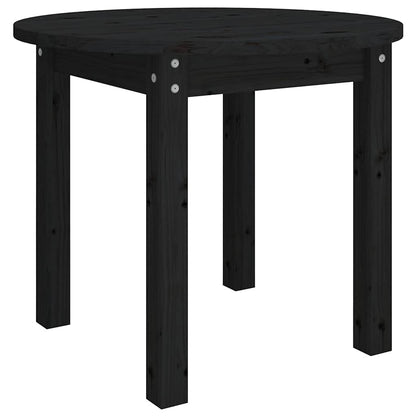 Coffee Table Black Ø 55x45 cm Solid Wood Pine