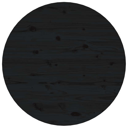 Coffee Table Black Ø 55x45 cm Solid Wood Pine