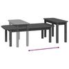 2 Piece Coffee Table Set Grey Solid Wood Pine