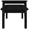 2 Piece Coffee Table Set Black Solid Wood Pine