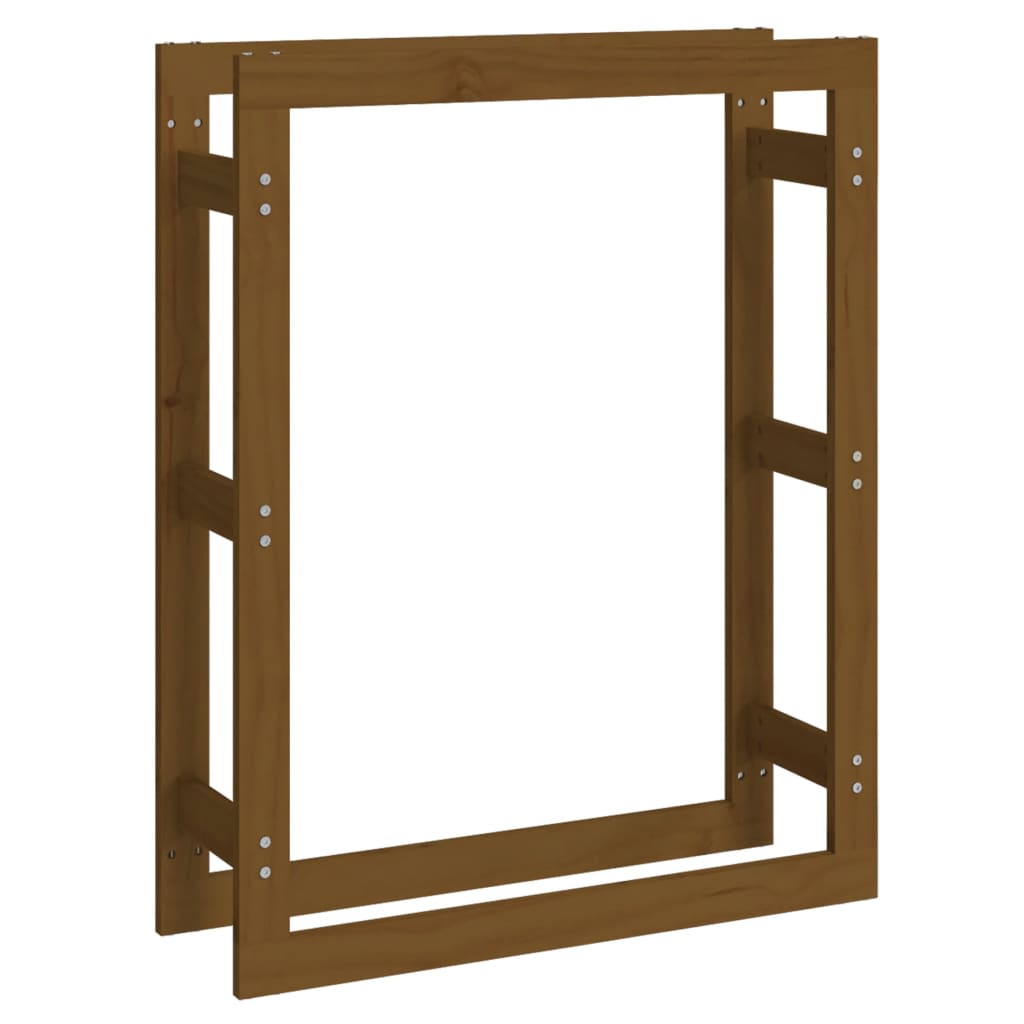 Firewood Rack Honey Brown 80x25x100 cm Solid Wood Pine