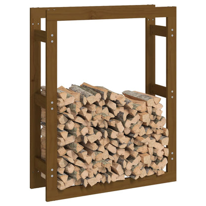 Firewood Rack Honey Brown 80x25x100 cm Solid Wood Pine