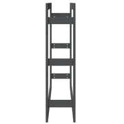 Firewood Rack Grey 100x25x100 cm Solid Wood Pine