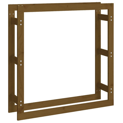 Firewood Rack Honey Brown 100x25x100 cm Solid Wood Pine