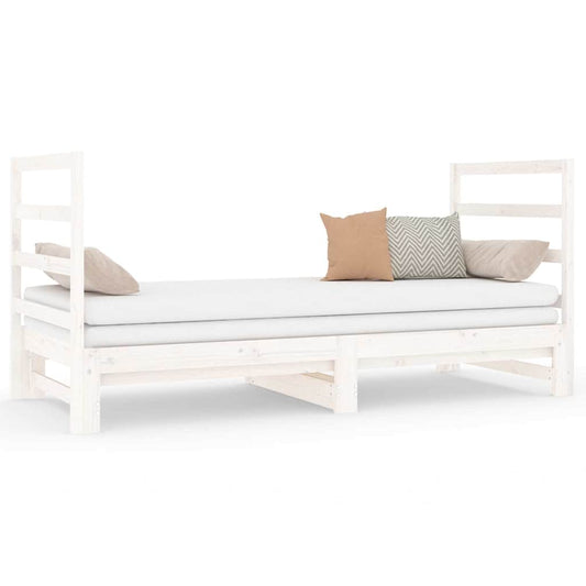 Pull-out Day Bed without Mattress White 2x(90x190) cm