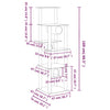 Cat Tree with Sisal Scratching Posts Cream 169 cm