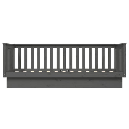 Day Bed without Mattress Grey 80x200 cm Solid Wood Pine