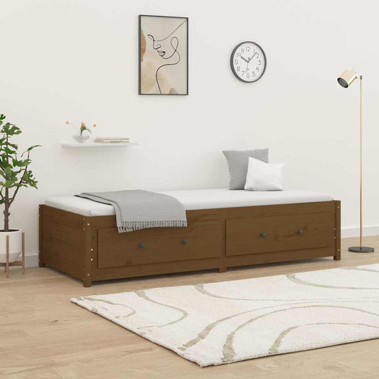 Day Bed without Mattress Honey Brown 90x200 cm Solid Wood Pine