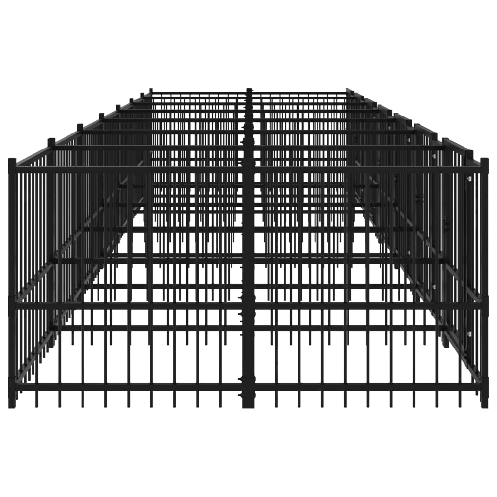 Outdoor Dog Kennel Steel 13.14 m²