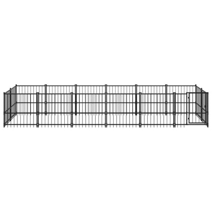 Outdoor Dog Kennel Steel 11.26 m²