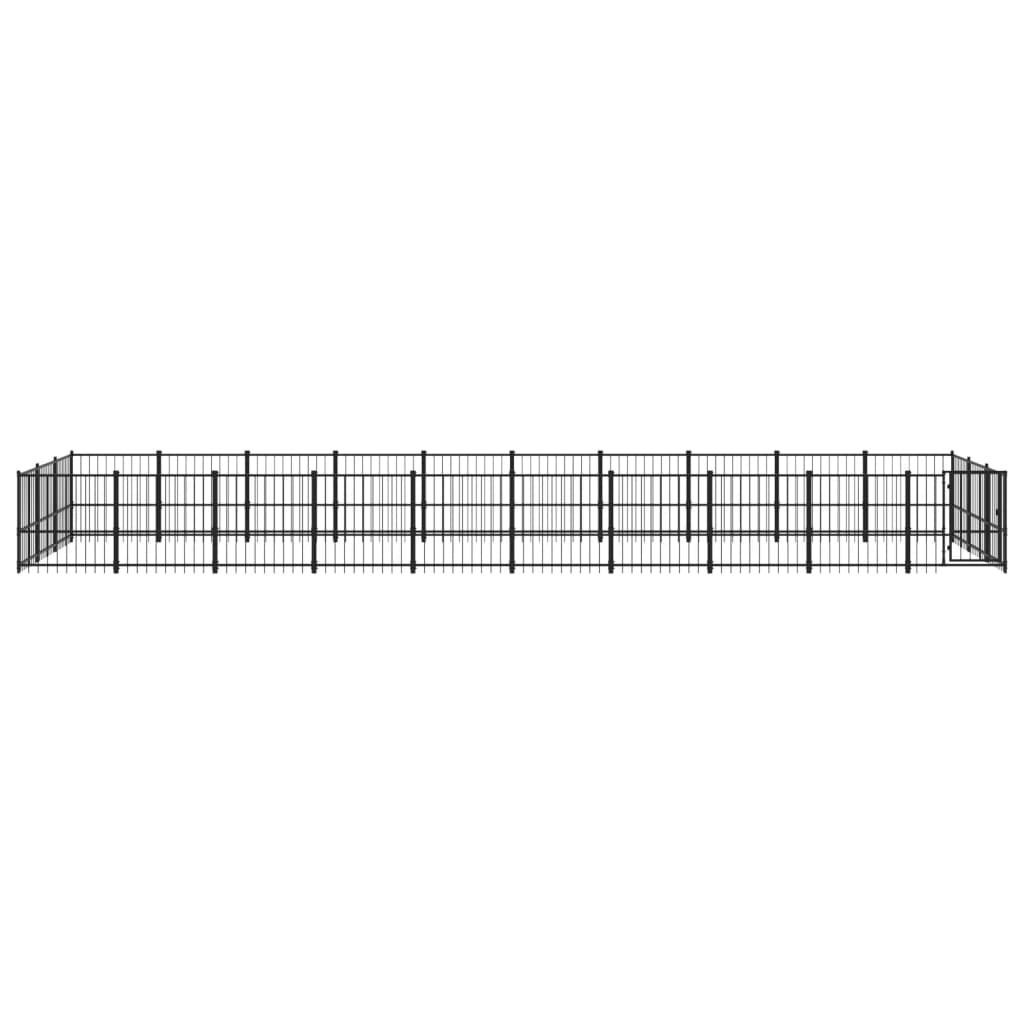 Outdoor Dog Kennel Steel 28.23 m²