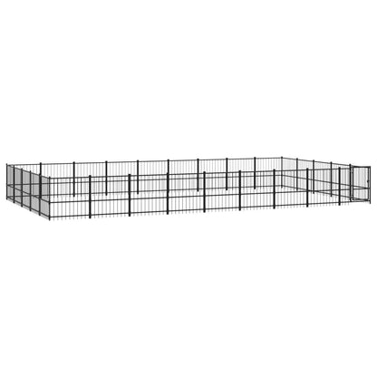 Outdoor Dog Kennel Steel 42.34 m²