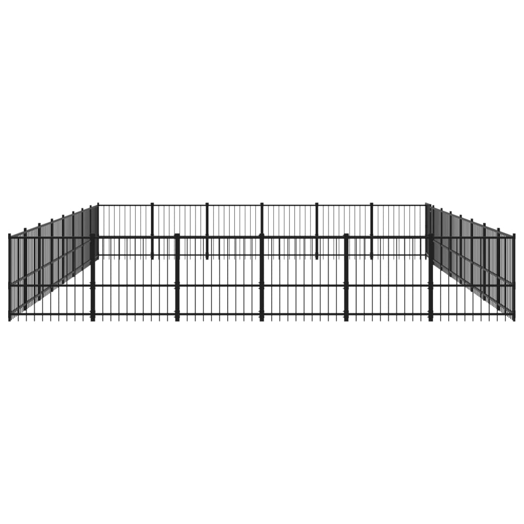 Outdoor Dog Kennel Steel 50.81 m²