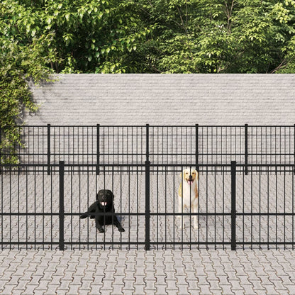 Outdoor Dog Kennel Steel 50.81 m²