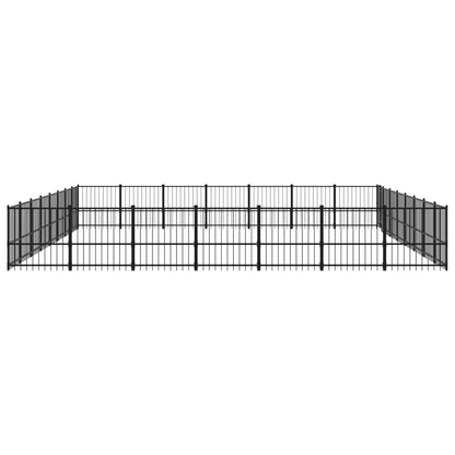 Outdoor Dog Kennel Steel 52.69 m²