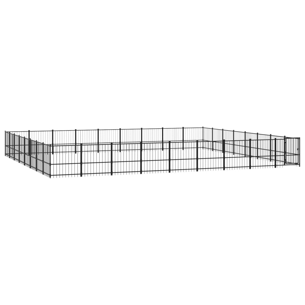Outdoor Dog Kennel Steel 67.74 m²
