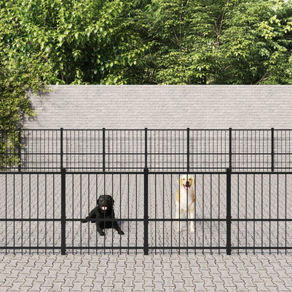 Outdoor Dog Kennel Steel 67.74 m²