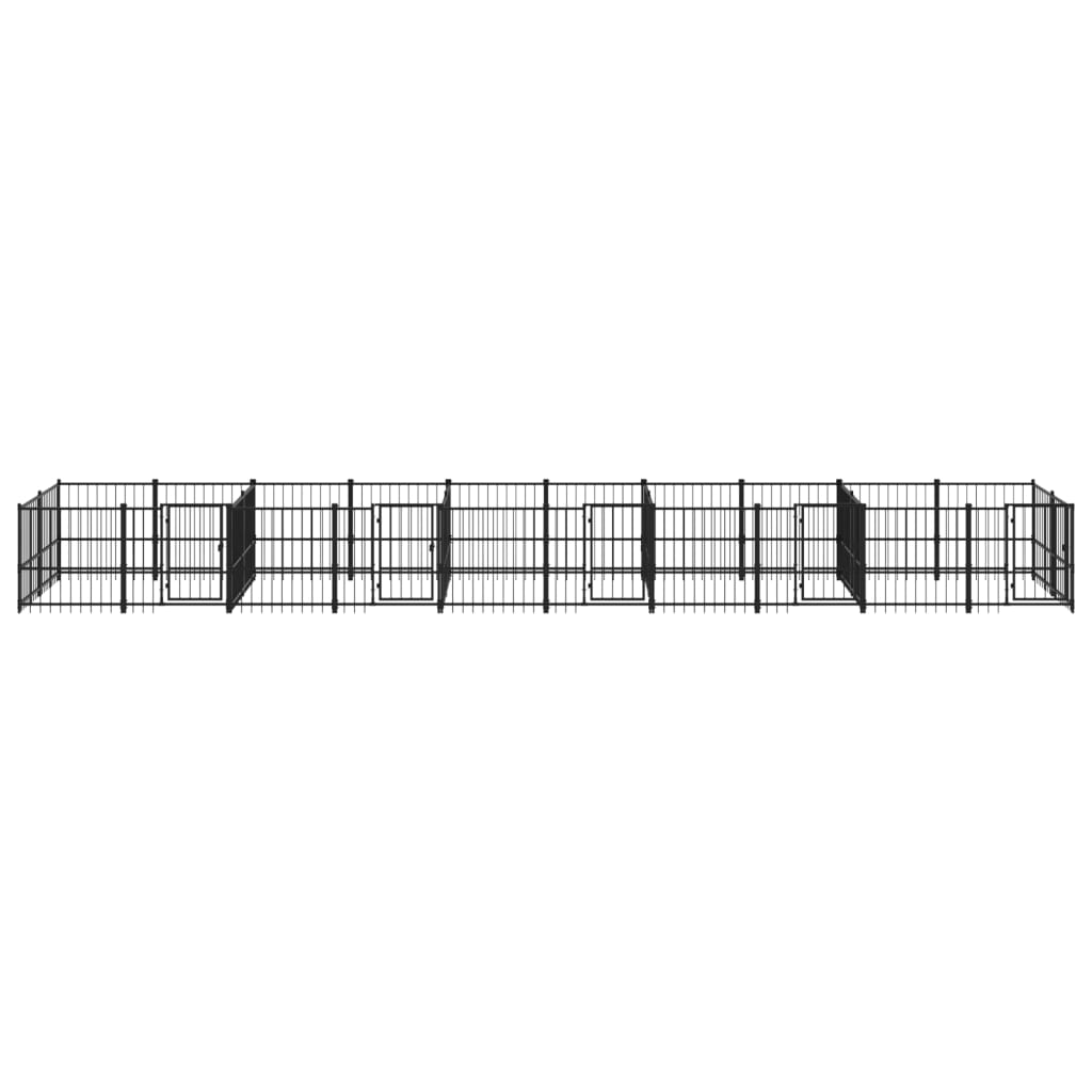 Outdoor Dog Kennel Steel 18.77 m²