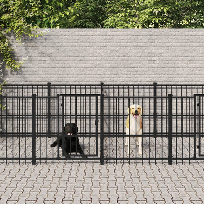 Outdoor Dog Kennel Steel 18.77 m²