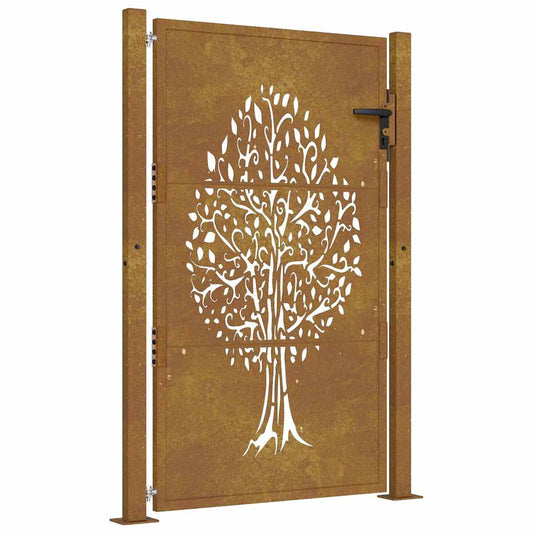 Garden Gate 100x125 cm Corten Steel Tree Design