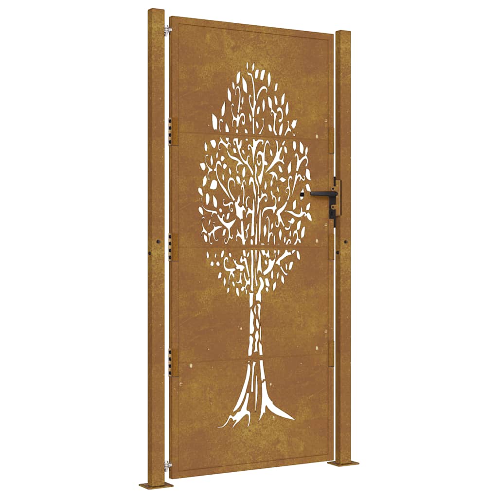 Garden Gate 100x175 cm Corten Steel Tree Design