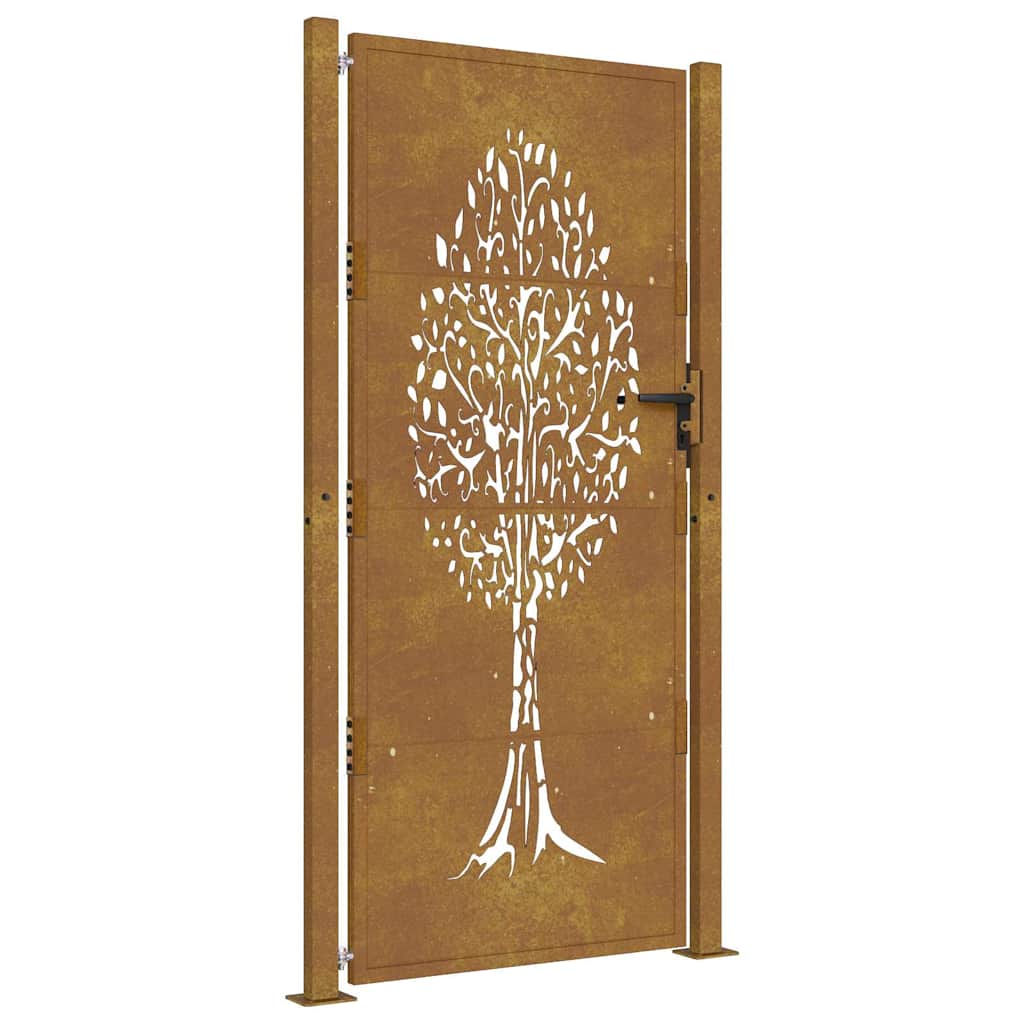 Garden Gate 100x200 cm Corten Steel Tree Design