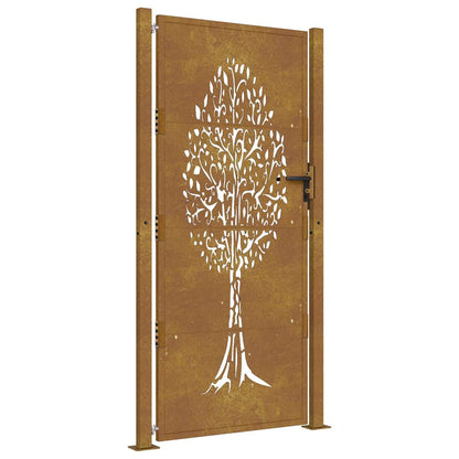 Garden Gate 100x200 cm Corten Steel Tree Design