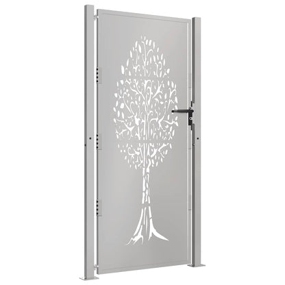 Garden Gate 100x200 cm Corten Steel Tree Design