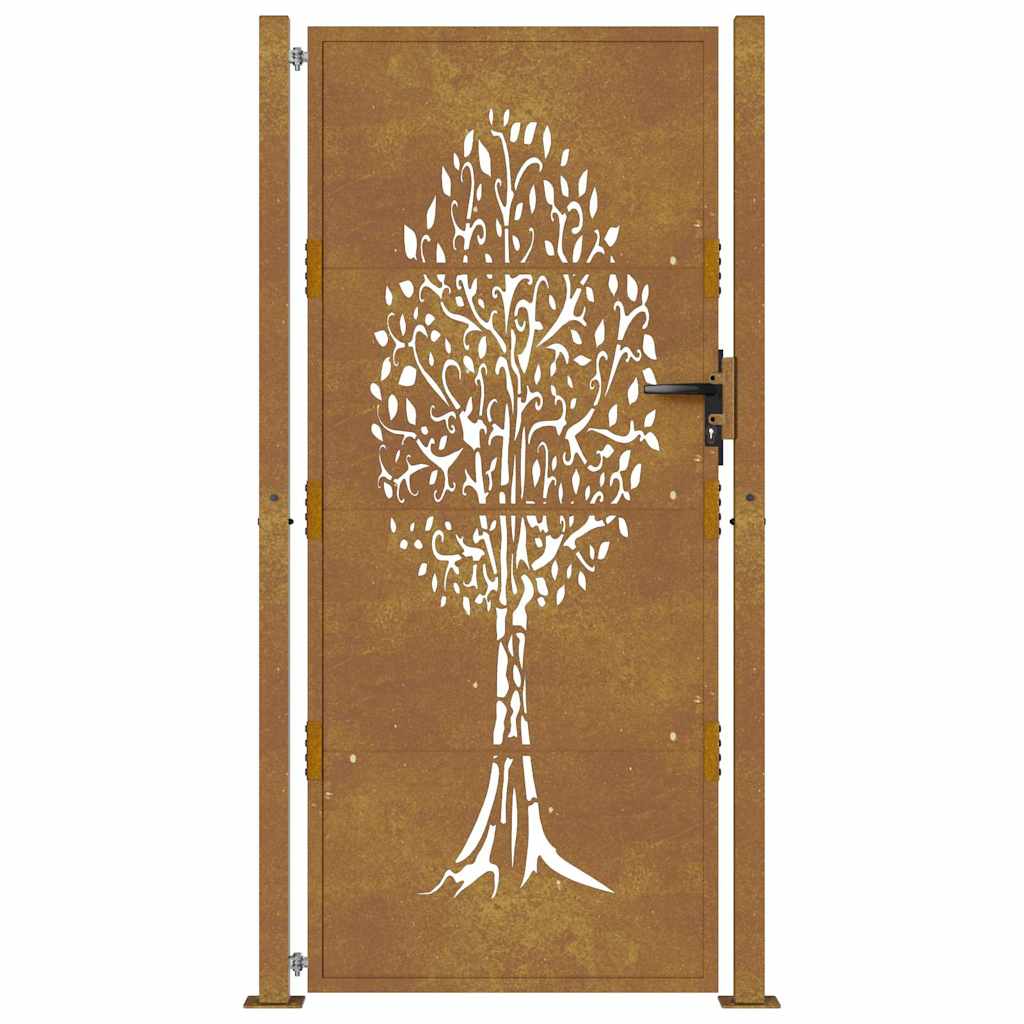Garden Gate 100x200 cm Corten Steel Tree Design