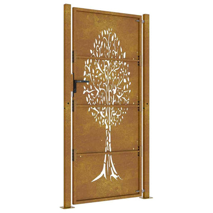 Garden Gate 100x200 cm Corten Steel Tree Design