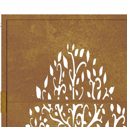 Garden Gate 100x200 cm Corten Steel Tree Design