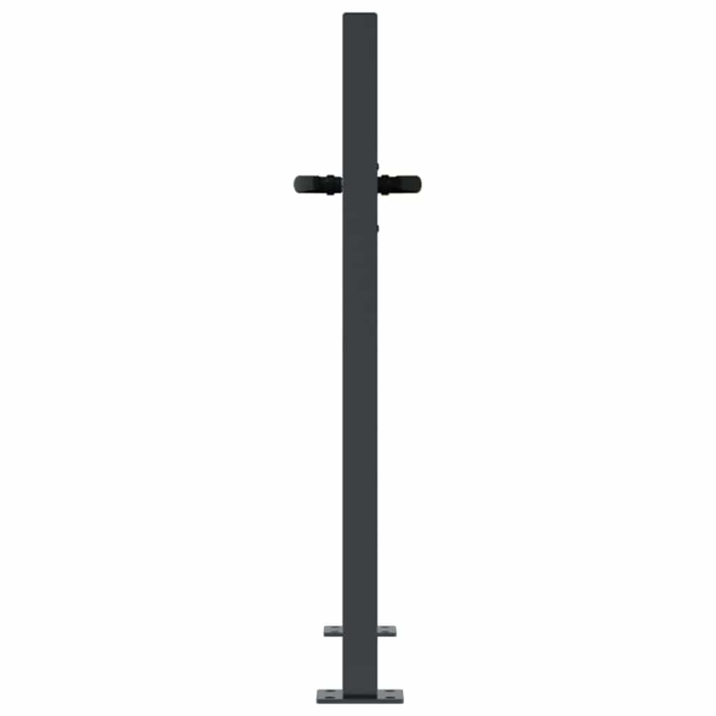 Garden Gate Anthracite 100x75 cm Steel Grass Design