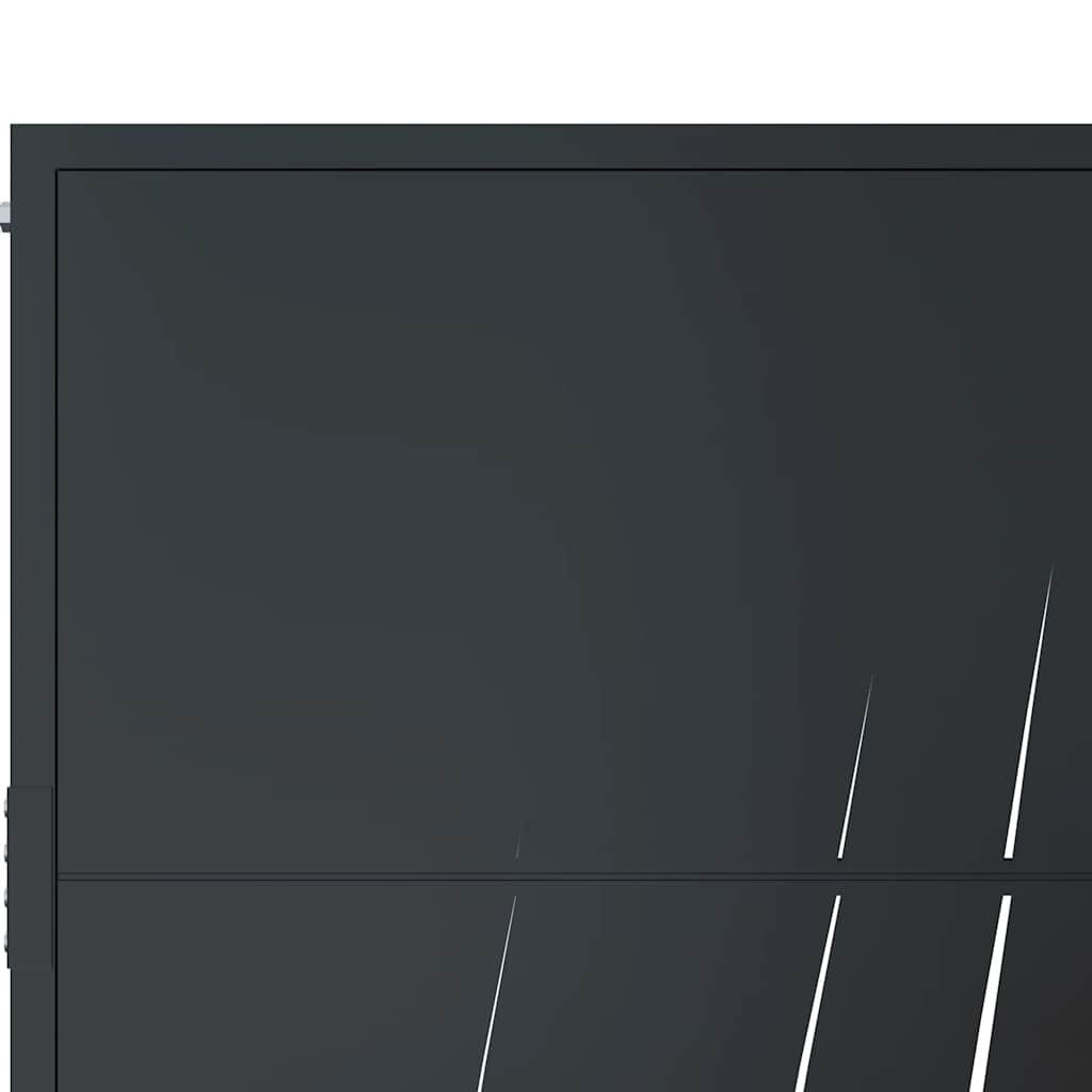 Garden Gate Anthracite 100x75 cm Steel Grass Design