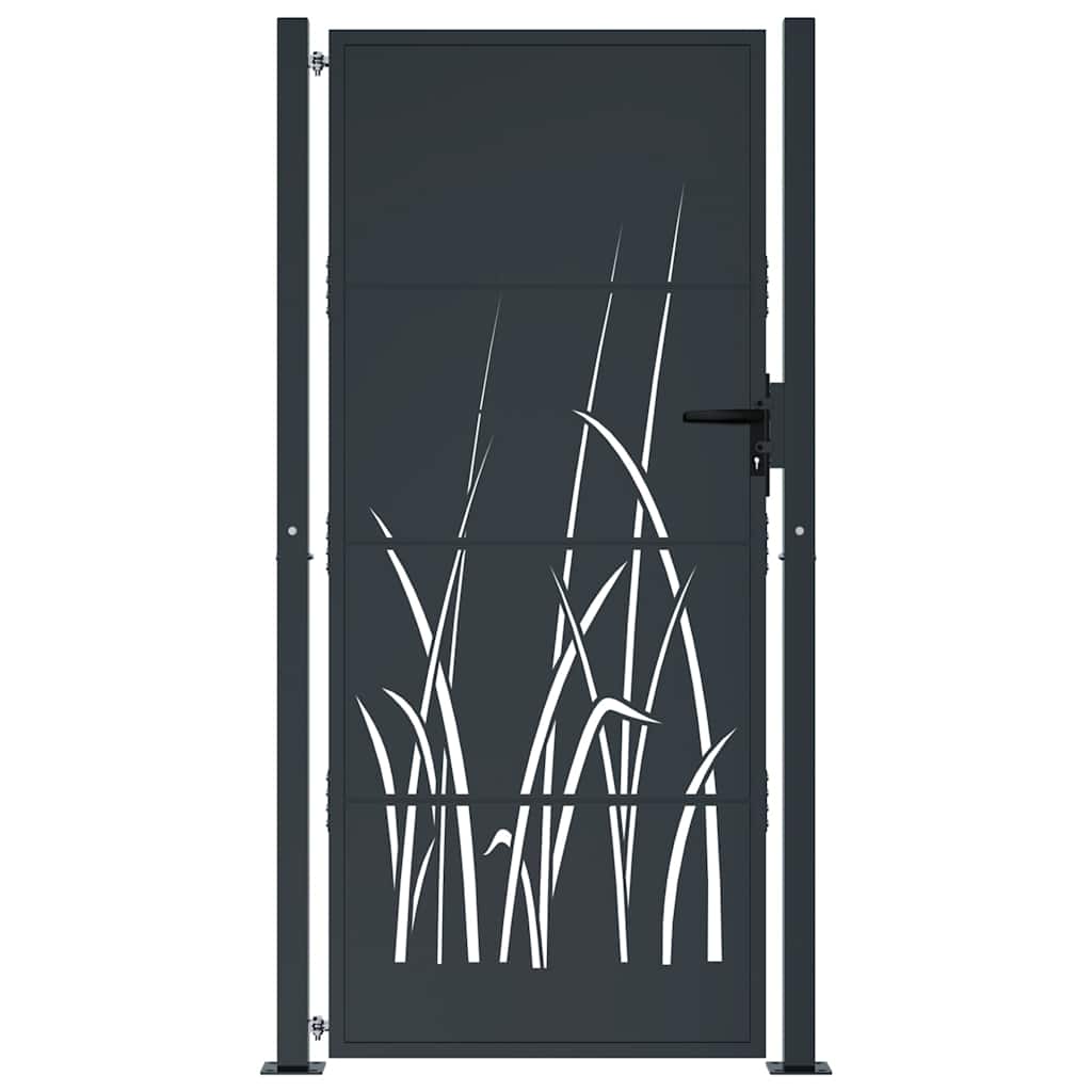 Garden Gate Anthracite 100x175 cm Steel Grass Design