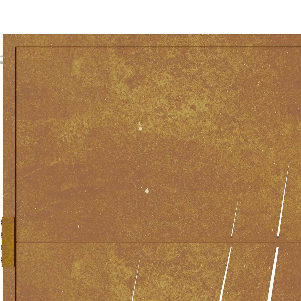 Garden Gate 100x125 cm Corten Steel Grass Design