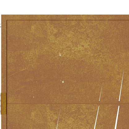 Garden Gate 100x125 cm Corten Steel Grass Design