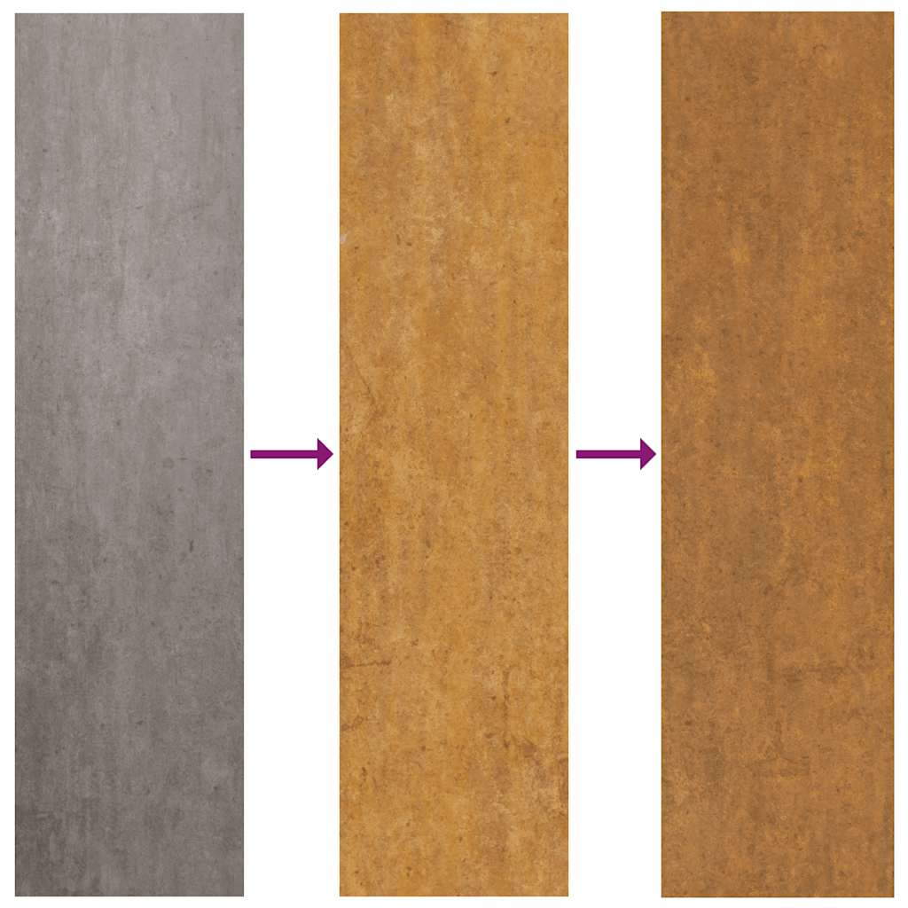 Garden Gate 100x175 cm Corten Steel Grass Design